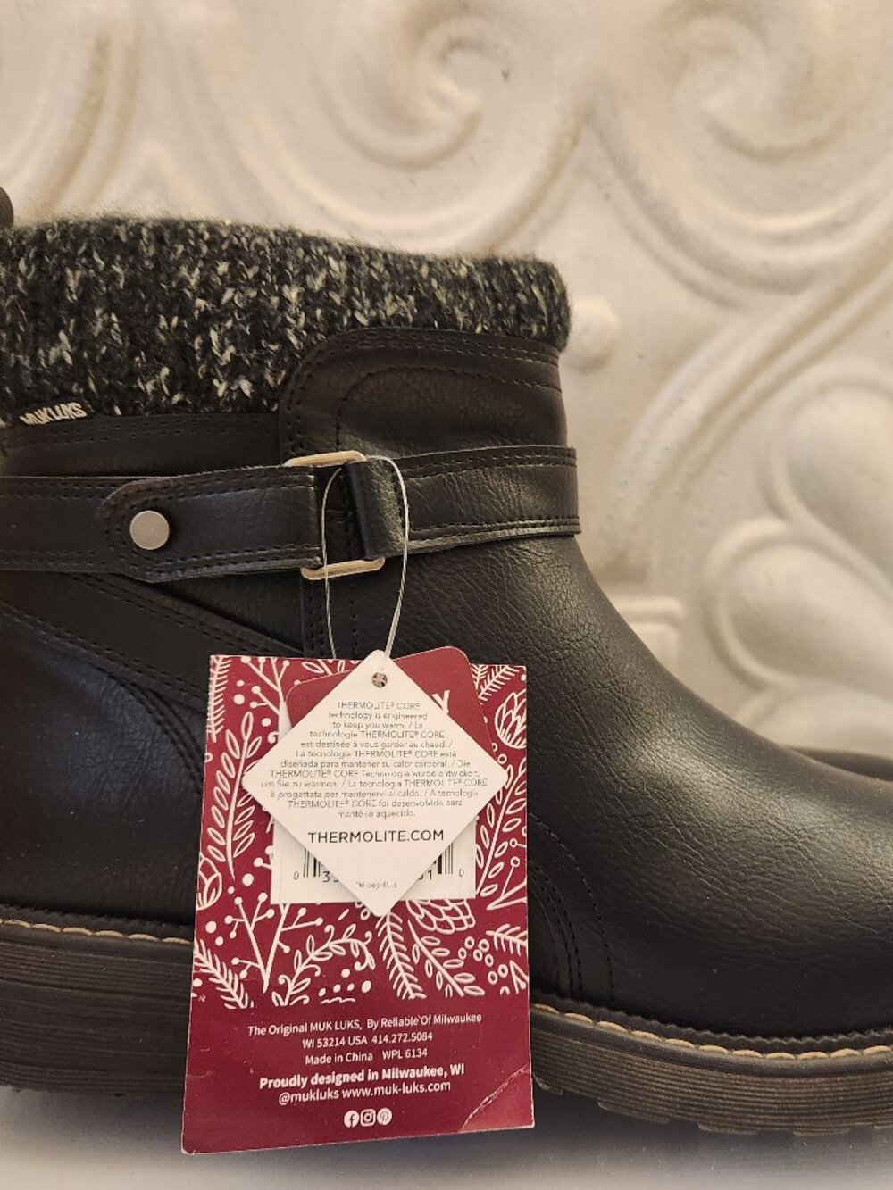 Muk Luks "Garland Gina" Black Boots. NWT. Size 10
